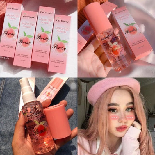 KISS BEAUTY Peachy Makeup Fixer / Peach Mineral Water - 75ml