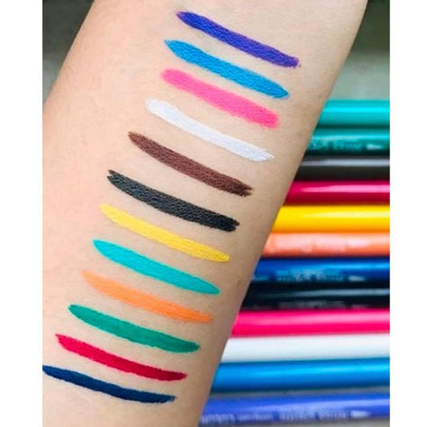 Miss Demi Water proof Colorful Eye Liner ( Pack of 12 )
