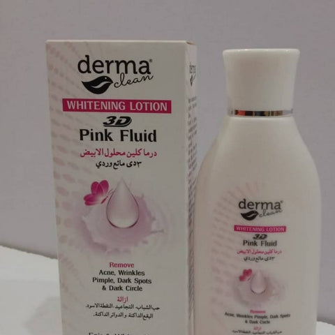 120 ml derma clean whitening lotion 3d pink fluid AurDekhao.pk