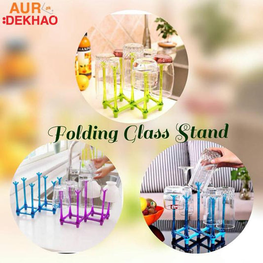 Folding Glass Stand